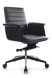 Кресло Rubens-M В1819-2 Чёрный (A8) натуральная кожа 68*68*98-104 - Фото предпросмотра