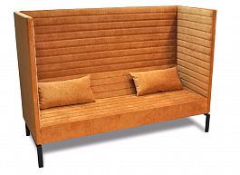 Гиперион Диван 3-х местный (1600х710х1300) Velvet Lux 05 коричневый "Мягкая мебель для кабинета" ТК-002120401741 коричневый - Фото предпросмотра