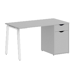 Home Office Стол письменный VR.SP-3-138.1.A Серый/Белый металл 1380*720*750 - Фото предпросмотра