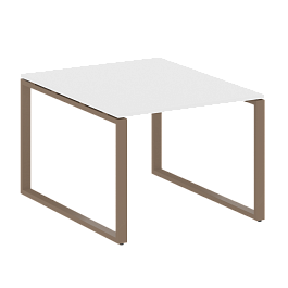 Metal System Перег. стол (1 столешница) на О-образном м/к БО.ПРГ-1.1 Белый/Мокко металл 1000*1235*750 - Фото предпросмотра