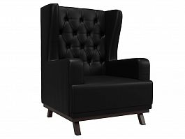 Кресло Джон Люкс (полностью экокожа черная) - Фото предпросмотра