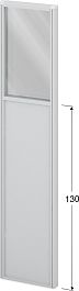Модуль комбинированный "Мобильные офисные перегородки «Логика»"  ПК-ЛГ-МДК200х44/130С/Д-В1-301 серый - Фото предпросмотра