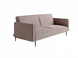 Este диван-кровать трехместный, прямой, с подлокотниками, бархат 17 - Фото предпросмотра