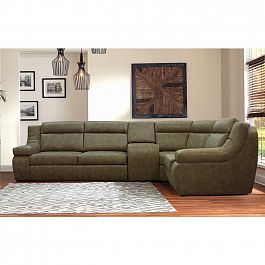 Угловой диван "Милан 2" с баром - Фото предпросмотра