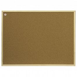 Доска пробковая для объявлений 100x200 см, коричневая рамка из МДФ, 2х3 OFFICE, (Польша), TC1020 - Фото предпросмотра