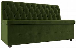 Кухонный прямой диван Вента (полностью микровельвет зеленый) - Фото предпросмотра