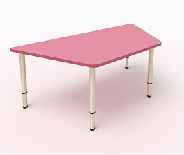 Детский стол трапеция розовый - Фото предпросмотра