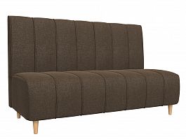Прямой диван Ральф (полностью рогожка коричневая) - Фото предпросмотра