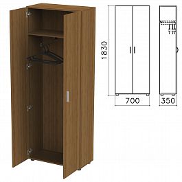 Шкаф для одежды "Канц", 700х350х1830 мм, цвет орех пирамидальный, ШК40.9 - Фото предпросмотра