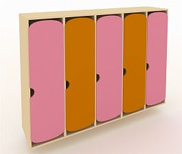 Шкаф для детской одежды ШГ5-МУ розовый - Фото предпросмотра