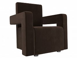 Кресло Рамос коричневый, микровельвет - Фото предпросмотра