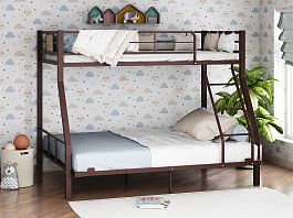 Двухъярусная кровать "Гранада-1 140" коричневый - Фото предпросмотра