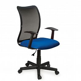 Кресло BRABIX "Spring MG-307", с подлокотниками, комбинированное синее/черное TW, 531404 - Фото предпросмотра