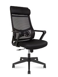 Кресло офисное Tender / черный пластик / черная сетка / черная ткань - Фото предпросмотра