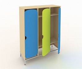 Шкаф для детской одежды на ножках ШГС3М синий - Фото предпросмотра