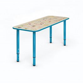 Детский стол прямоугольный Азбука синий - Фото предпросмотра