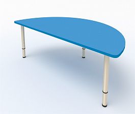 Детский стол полукруглый синий - Фото предпросмотра