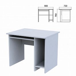 Стол компьютерный "Арго", 900х730х760 мм, серый - Фото предпросмотра