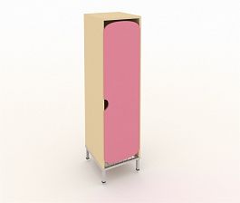 Шкаф для детской одежды на ножках ШГС1М розовый - Фото предпросмотра