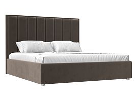 Интерьерная кровать Афродита 160 (полностью велюр коричневый) - Фото предпросмотра