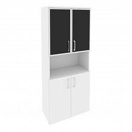 Шкаф "Onix" O.ST-1.4R white/black белый - Фото предпросмотра