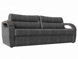 Прямой диван Форсайт (полностью рогожка серая) - Фото предпросмотра