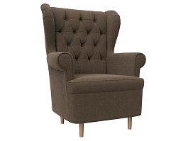 Кресло Торин Люкс (полностью рогожка коричневая) - Фото предпросмотра