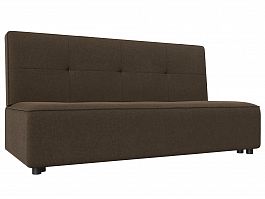 Прямой диван Зиммер (полностью рогожка коричневая) - Фото предпросмотра