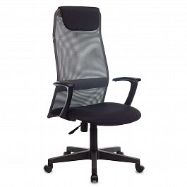 Кресло офисное KB-8, ткань-сетка, серое, 496676 - Фото предпросмотра
