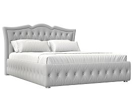 Интерьерная кровать Герда 180 (полностью экокожа белая) - Фото предпросмотра