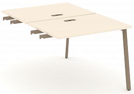 Двойной стол приставка к опорным тумбам "ESTETICA" ES.D.SPR-1-LP Сатин - Фото предпросмотра