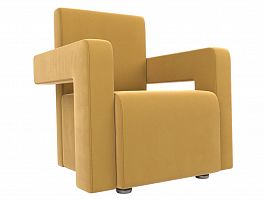 Кресло Рамос желтый, микровельвет - Фото предпросмотра