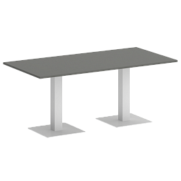 Home Office Стол прямоугольный VR.SP-5-180.2 Металлик/Белый металл 1800*900*750 - Фото предпросмотра