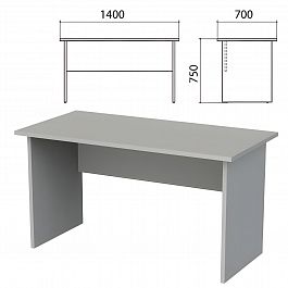Стол письменный "Этюд", 1400х700х750 мм, серый, 400028-03 - Фото предпросмотра
