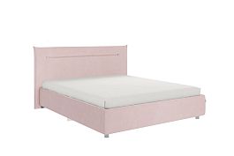 Кровать с основанием Альба 160х200 см ZO.KM1.6-15.2172 нежно-розовый (велюр) - Фото предпросмотра