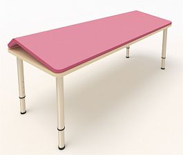 Детский стол с регулируемой наклонной столешницей розовый - Фото предпросмотра