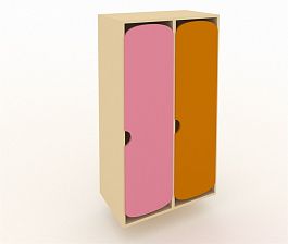 Шкаф для детской одежды ШГ-2М розовый - Фото предпросмотра