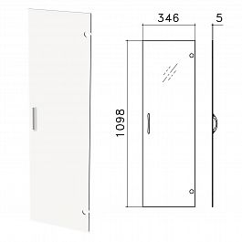 Дверь СТЕКЛО, средняя, "Канц", 346х5х1098 мм, БЕЗ ФУРНИТУРЫ, ДК35 - Фото предпросмотра