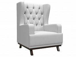 Кресло Джон Люкс (полностью экокожа белая) - Фото предпросмотра