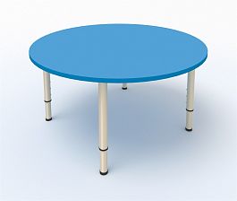 Детский стол круглый синий - Фото предпросмотра