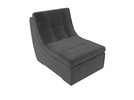 Модуль Холидей кресло (полностью велюр серый) - Фото предпросмотра