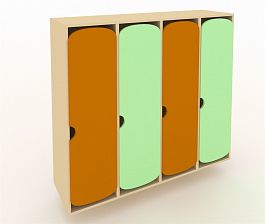 Шкаф для детской одежды ШГ4-МУ оранжевый - Фото предпросмотра