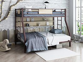 Двухъярусная кровать "Гранада П 140" коричневый - Фото предпросмотра