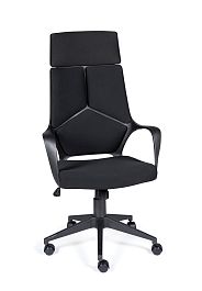 Кресло офисное / IQ / (full black) черный пластик / черная ткань - Фото предпросмотра