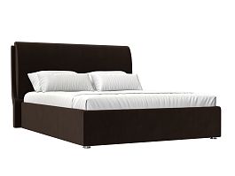 Интерьерная кровать Принцесса 160 (полностью экокожа коричневая) - Фото предпросмотра