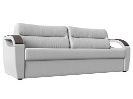 Прямой диван Форсайт (полностью экокожа белая) - Фото предпросмотра