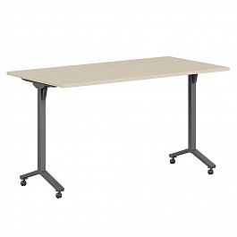 Элемент стола для переговоров Trend Metal 160x72x75 светлый дуб - Фото предпросмотра
