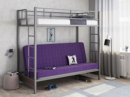 Двухъярусная кровать "Мадлен" серый - Фото предпросмотра
