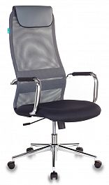 Кресло руководителя Бюрократ KB-9N темно-серый TW-04 TW-12 сетка/ткань с подголов. крестовина металл "Компьютерные кресла" ТО-002159002614 серый - Фото предпросмотра