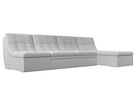 Угловой модульный диван Холидей (полностью экокожа белая) - Фото предпросмотра